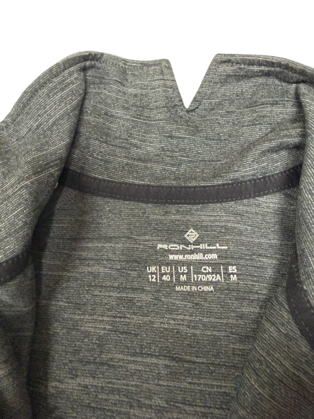 Ronhill Stride Thermal Long Sleeve Running Top Charcoal Marl/Hot Pink - Size Med - Picture 6 of 12